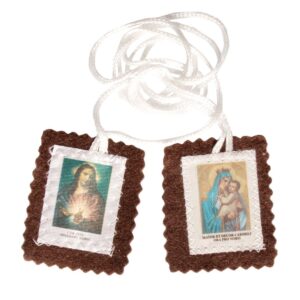 Scapolare Madonna del Carmine in tessuto Piccolo