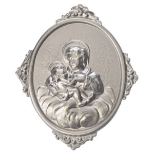 Medaglione confraternita Madonna delle Grazie ottone