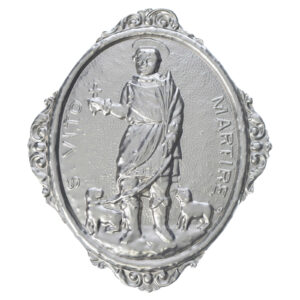 Medaglione confraternita S. Vito Martire ottone