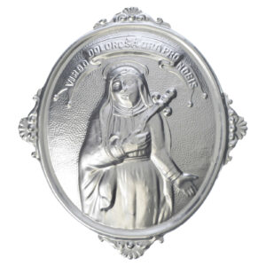 Medaglione confraternite Addolorata ottone