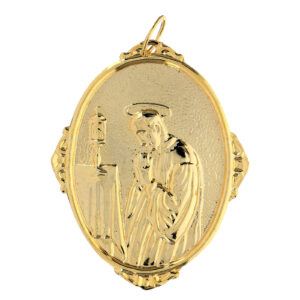 Medaglione confraternite S. Luigi ottone