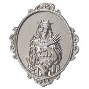 Medaglione per confraternite Santa Caterina ottone