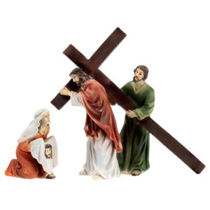 Salita al Calvario incontro con la Veronica statue 9 cm