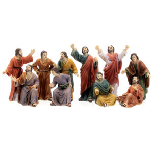 Scena popolo condanna Gesù statue 9 cm