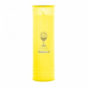 Cerone liturgico 22x7 cm plastica gialla