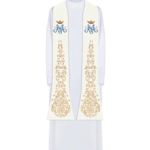 Stola sacerdotale ricamo mariano