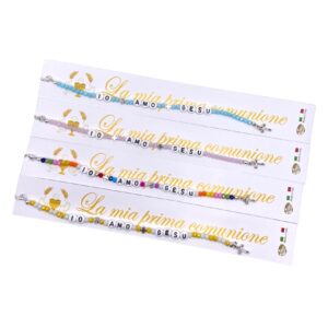Bracciale la mia Prima Comunione "Io Amo Gesù"