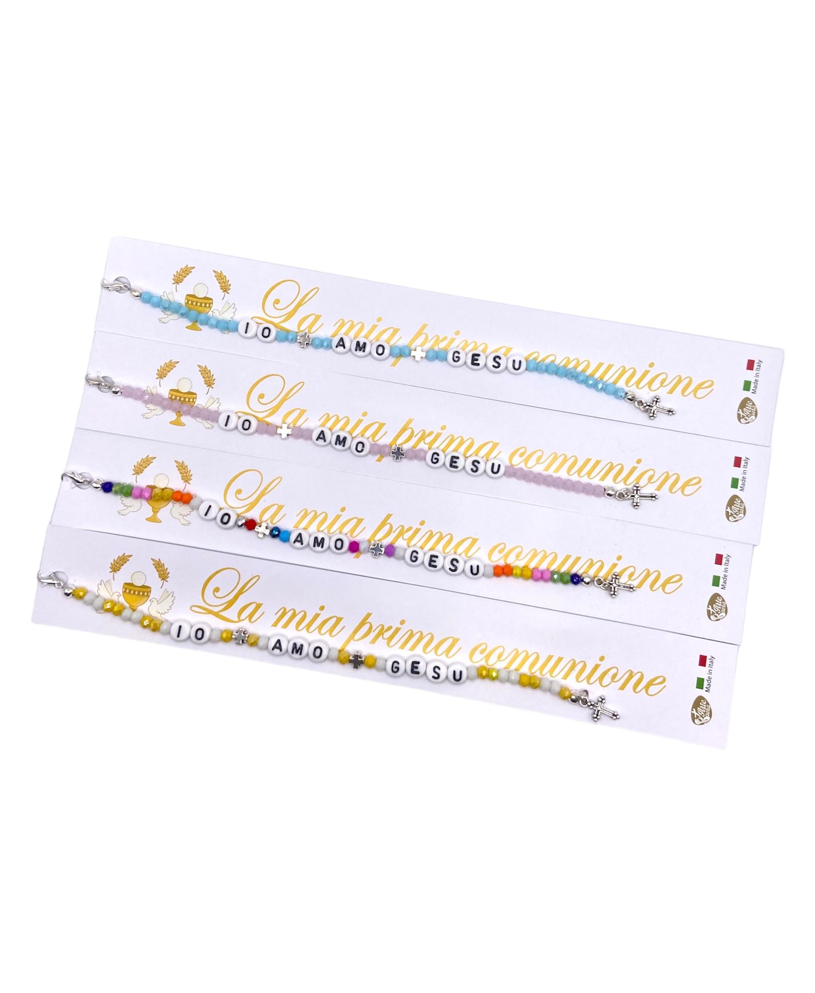 Bracciale la mia Prima Comunione "Io Amo Gesù"