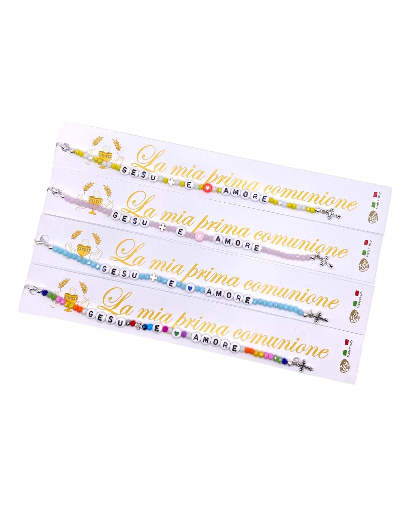 Bracciale la mia Prima Comunione "Gesù è Amore"