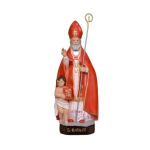 Statua San Biagio in resina 40 cm