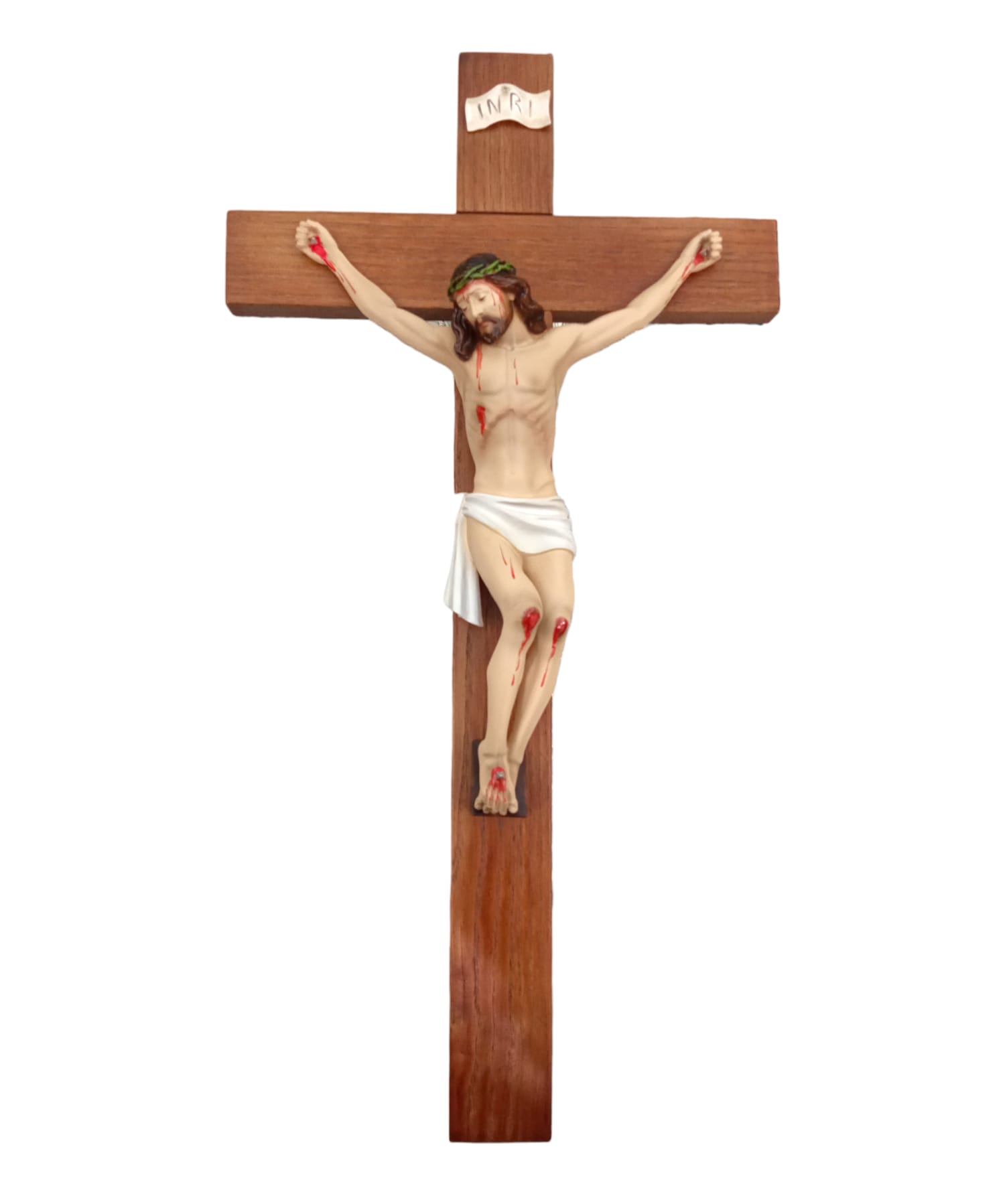Crocifisso in resina Croce Legno 60x31cm