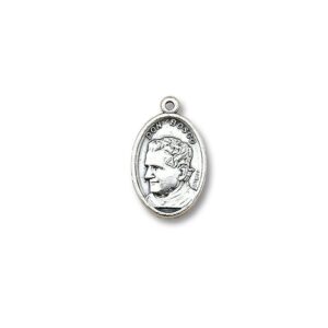 Medaglia San Giovanni Bosco Ovale Metallo Ossidato 20 Mm