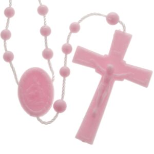Rosario Economico Nylon Rosa 5 Mm (100 Pz)