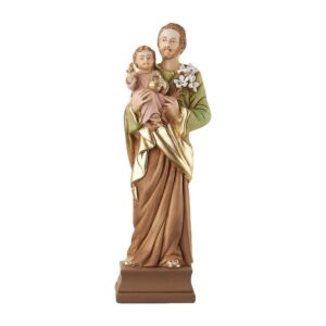 Statua San Giuseppe In Resina Colorata 20 cm