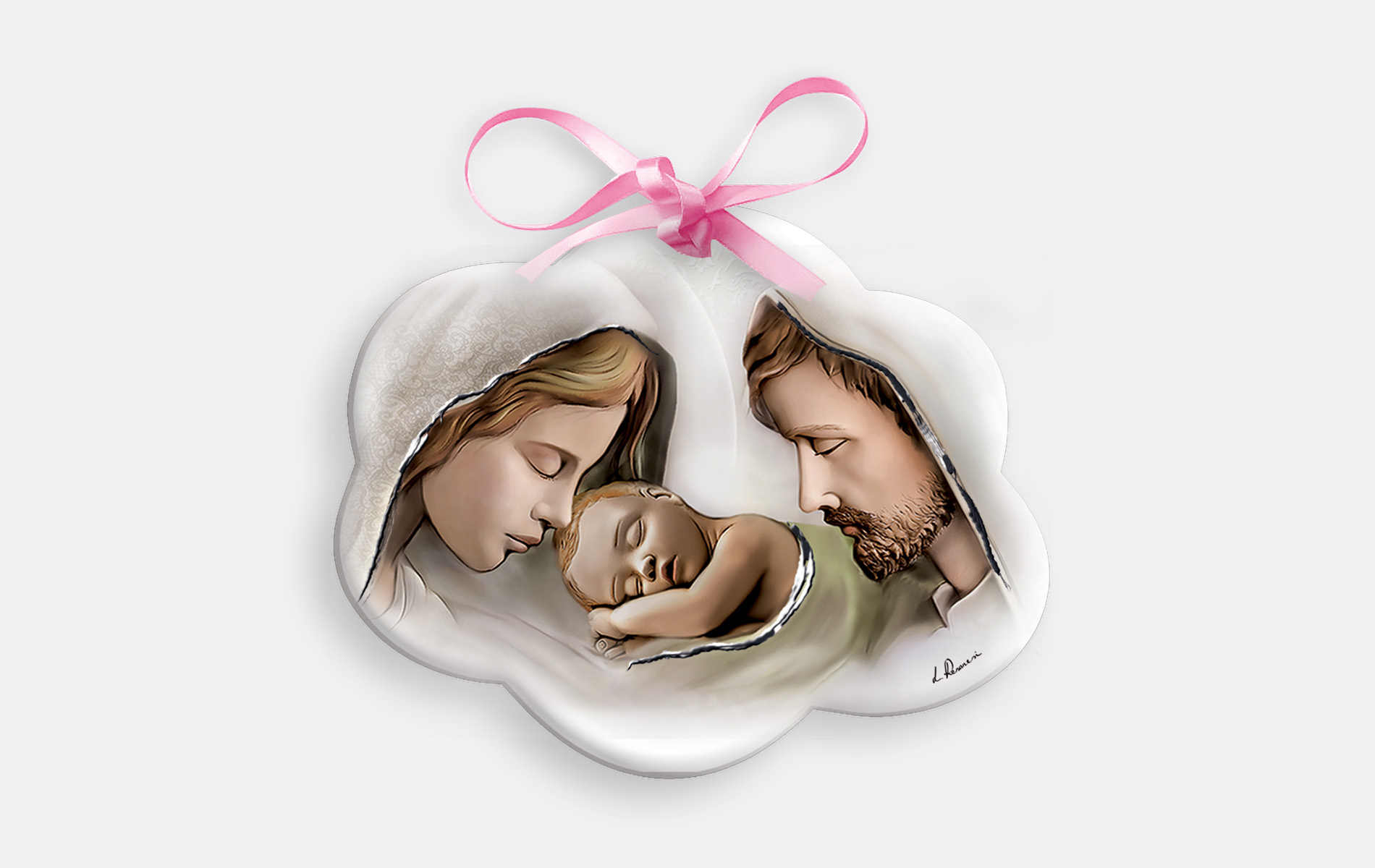 Quadretto Nascita Nuvola - Sacra Famiglia