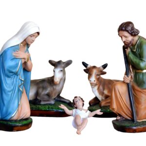Natività Napoletana In Resina Cm 34 5 Pezzi
