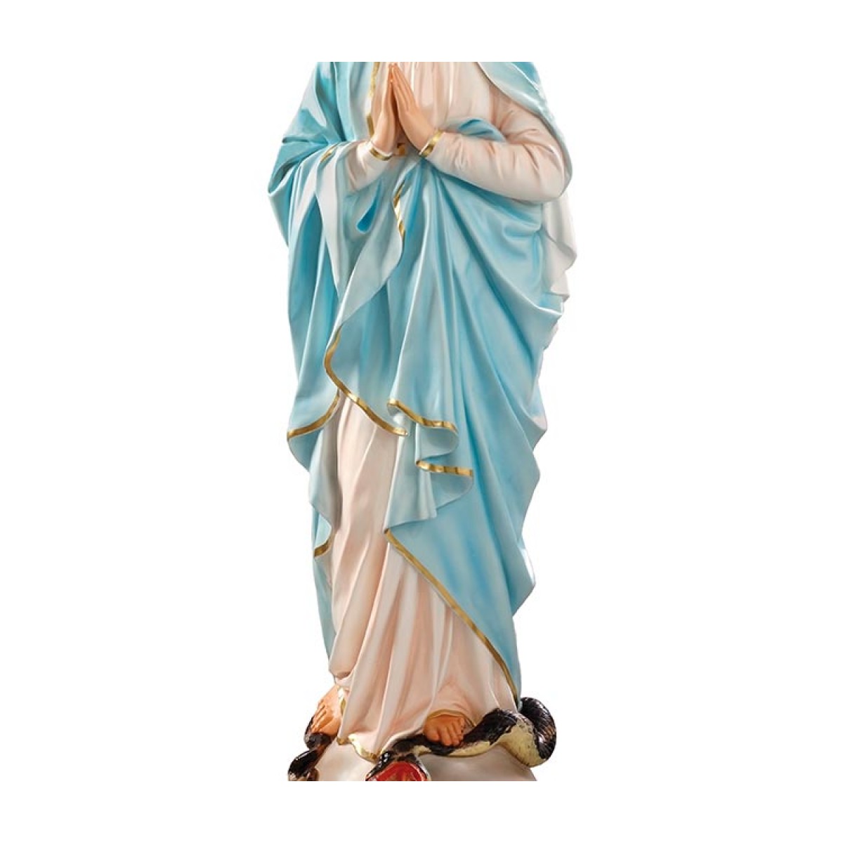 Statua Madonna Miracolosa in preghiera in vetroresina 135 cm - immagine 2