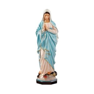 Statua Madonna Miracolosa in preghiera in vetroresina 135 cm