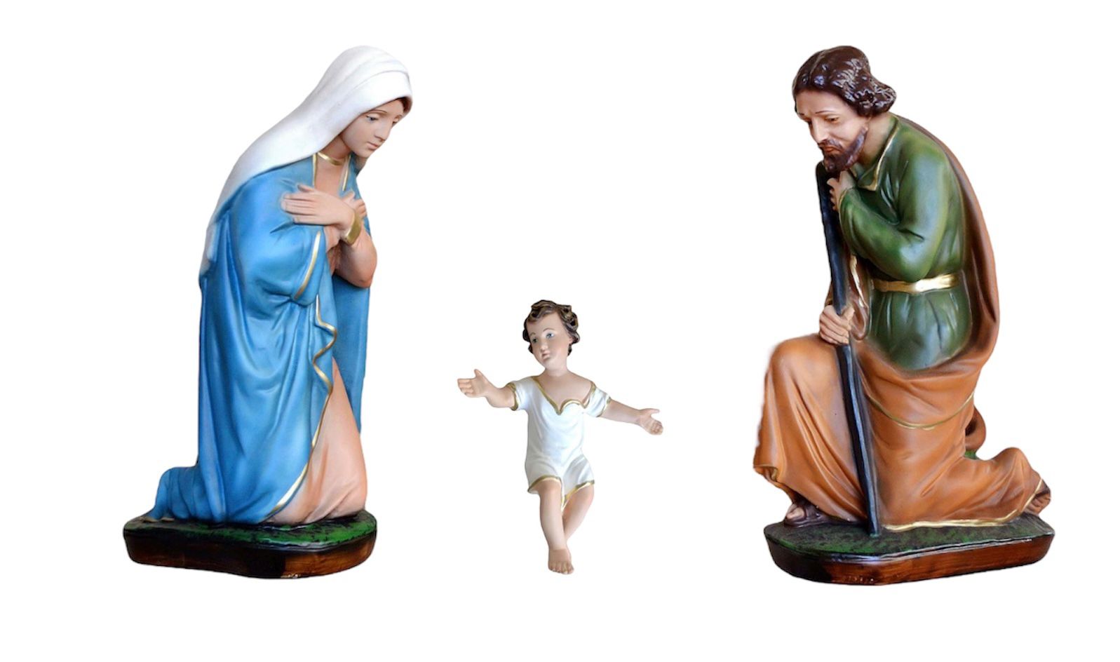 Natività Napoletana In Resina 34 Cm 3 Pezzi
