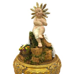 Gesù Bambino da bacio in campana 25 cm