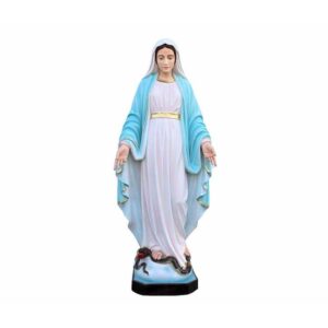 Statua Madonna Miracolosa resina dipinta 100 cm