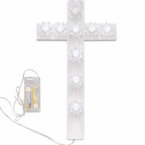 Croce luminosa con batterie