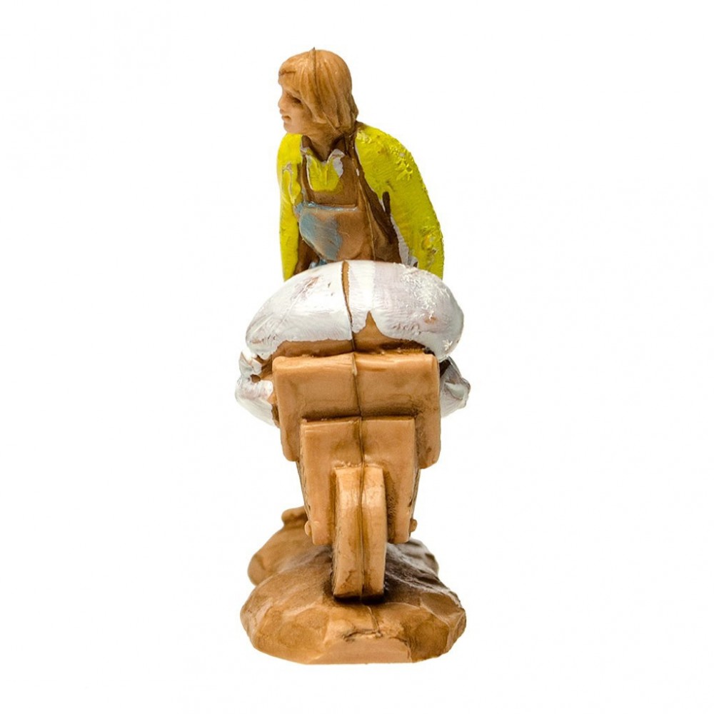 Pastore statuina Mugnaio con carretto 3,5 cm - immagine 3