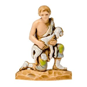 Pastore statuina Pastorello con agnello 3,5cm