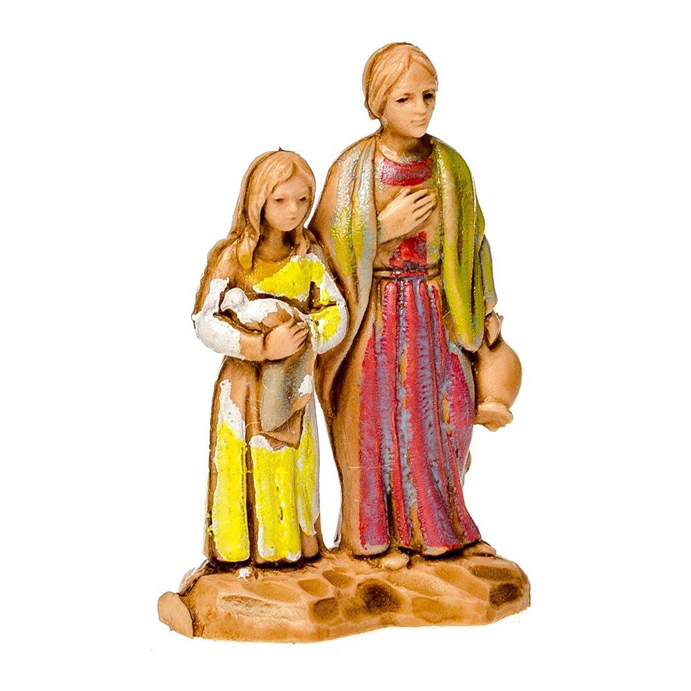 Pastore statuina Donna e bimba 3,5cm - immagine 2
