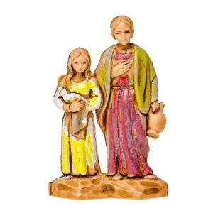 Pastore statuina Donna e bimba 3,5cm