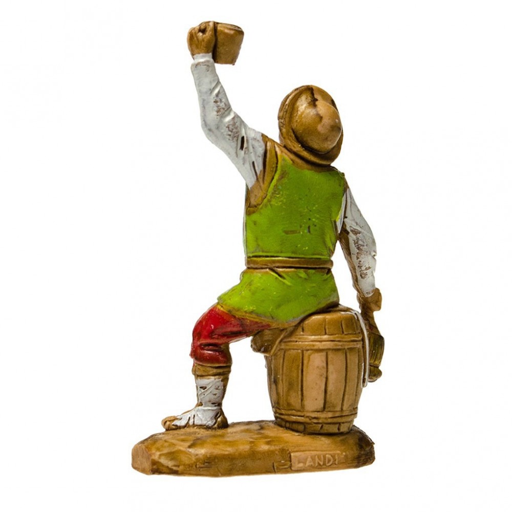 Pastore statuina Bevitore seduto 3,5 cm - immagine 3