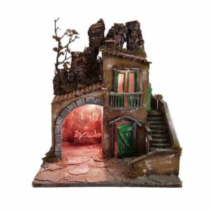 Presepe Casolare stile 700 napoletano con luci