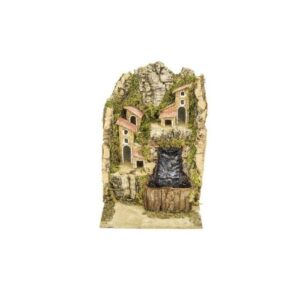 Cascata con casette 14x20x24 cm per presepe