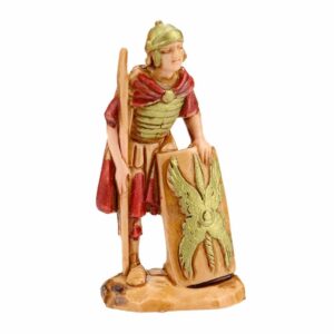 Pastore statuina Soldato Romano con scudo 3,5 cm