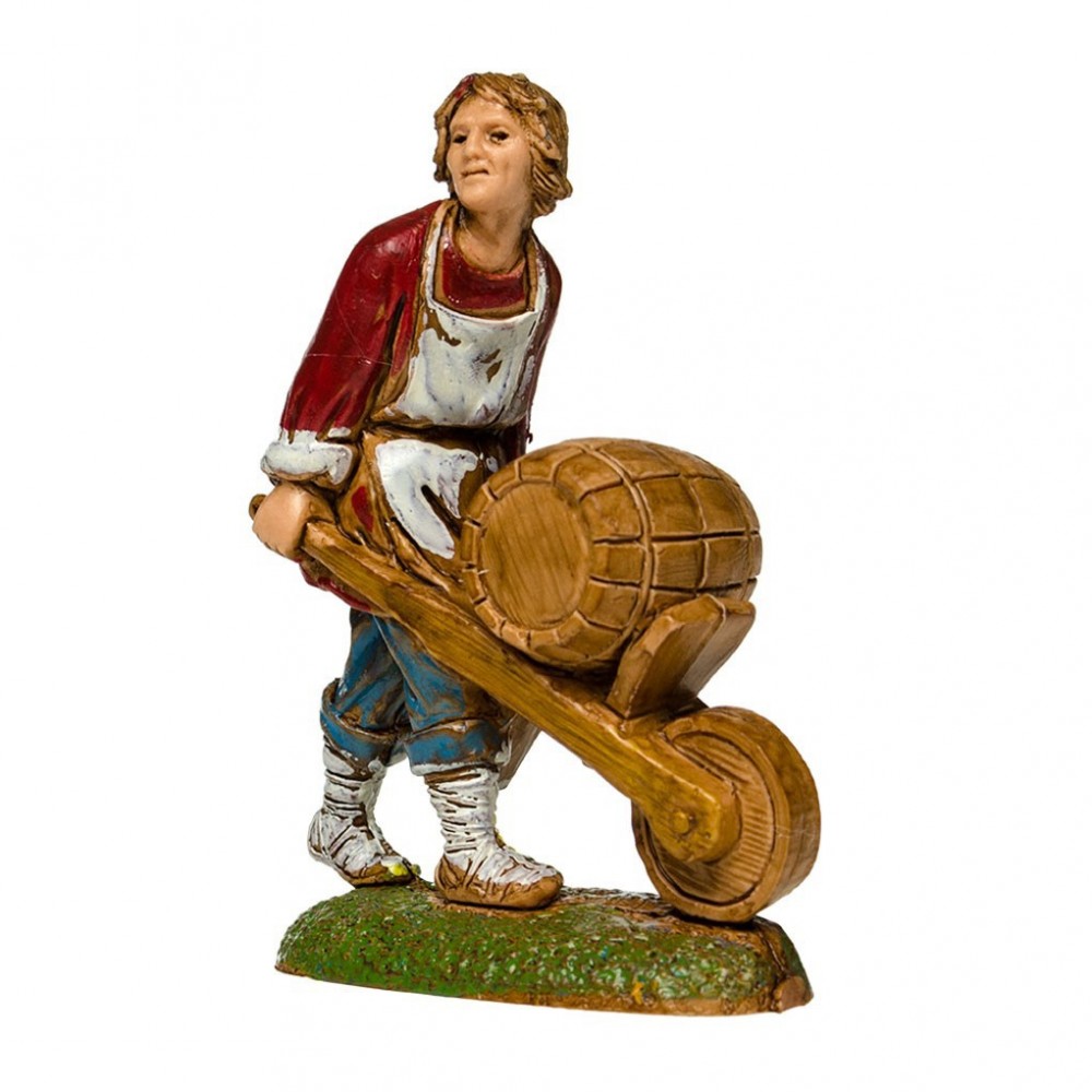 Pastore Statuina Uomo con Botte 6 cm - immagine 3