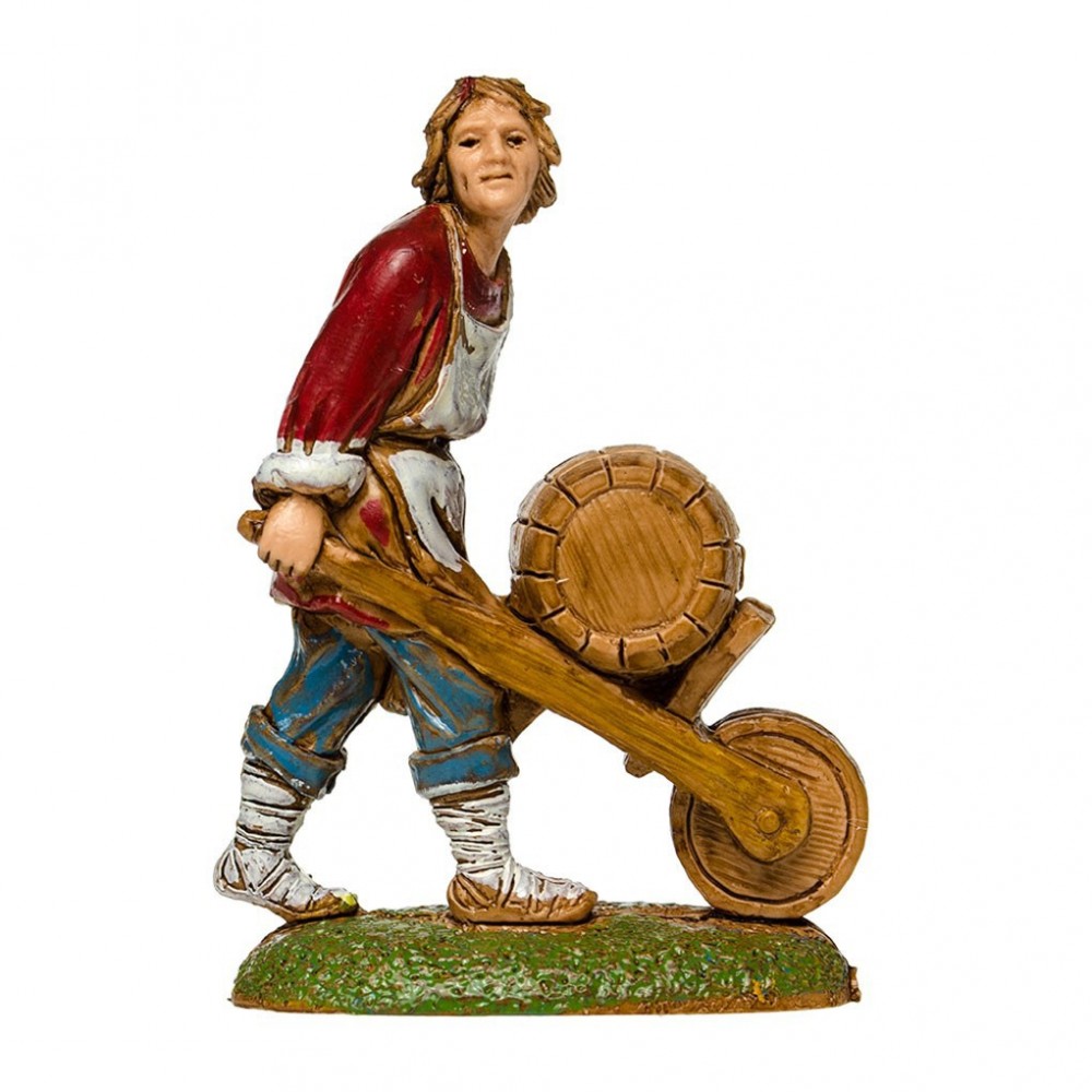 Pastore Statuina Uomo con Botte 6 cm