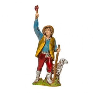 Pastore Statuina Viandante con Fiaccola 8 cm