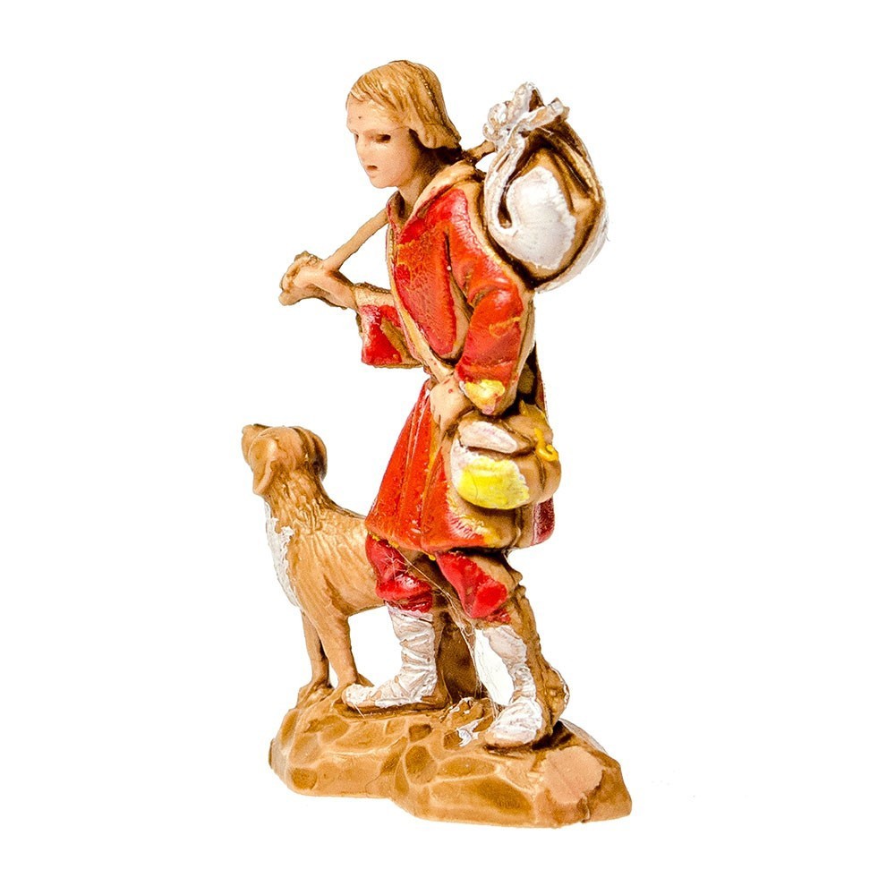 Pastore statuina Viandante con cane 3,5cm - immagine 4