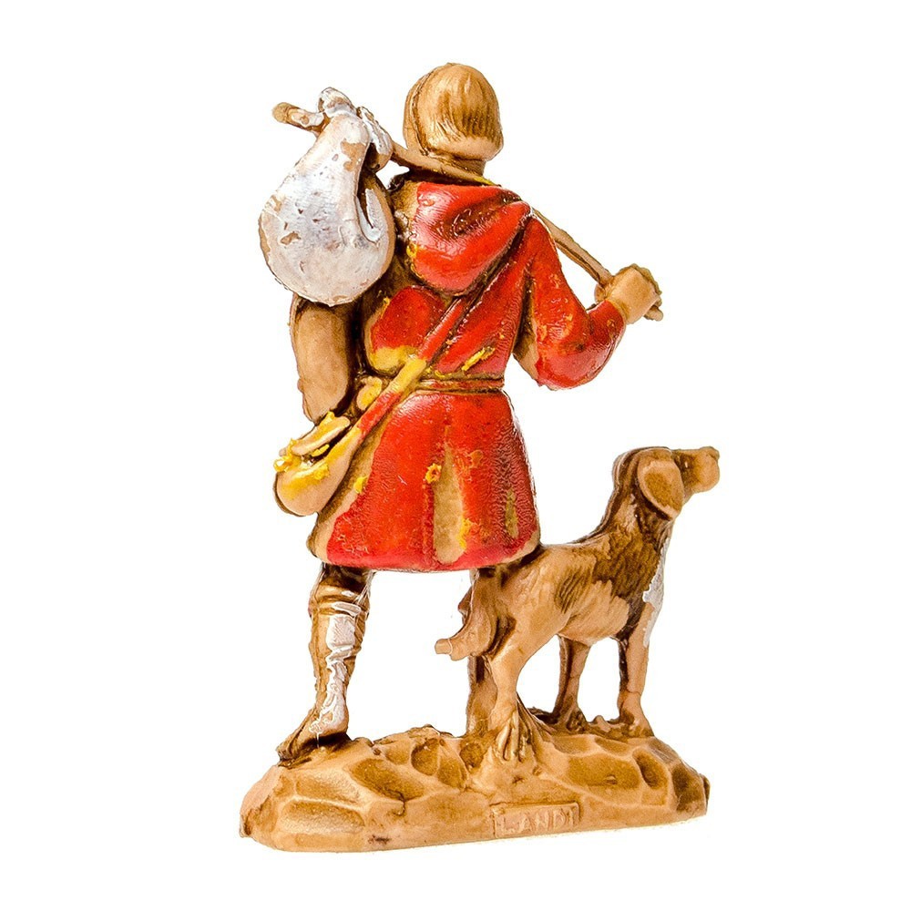 Pastore statuina Viandante con cane 3,5cm - immagine 3
