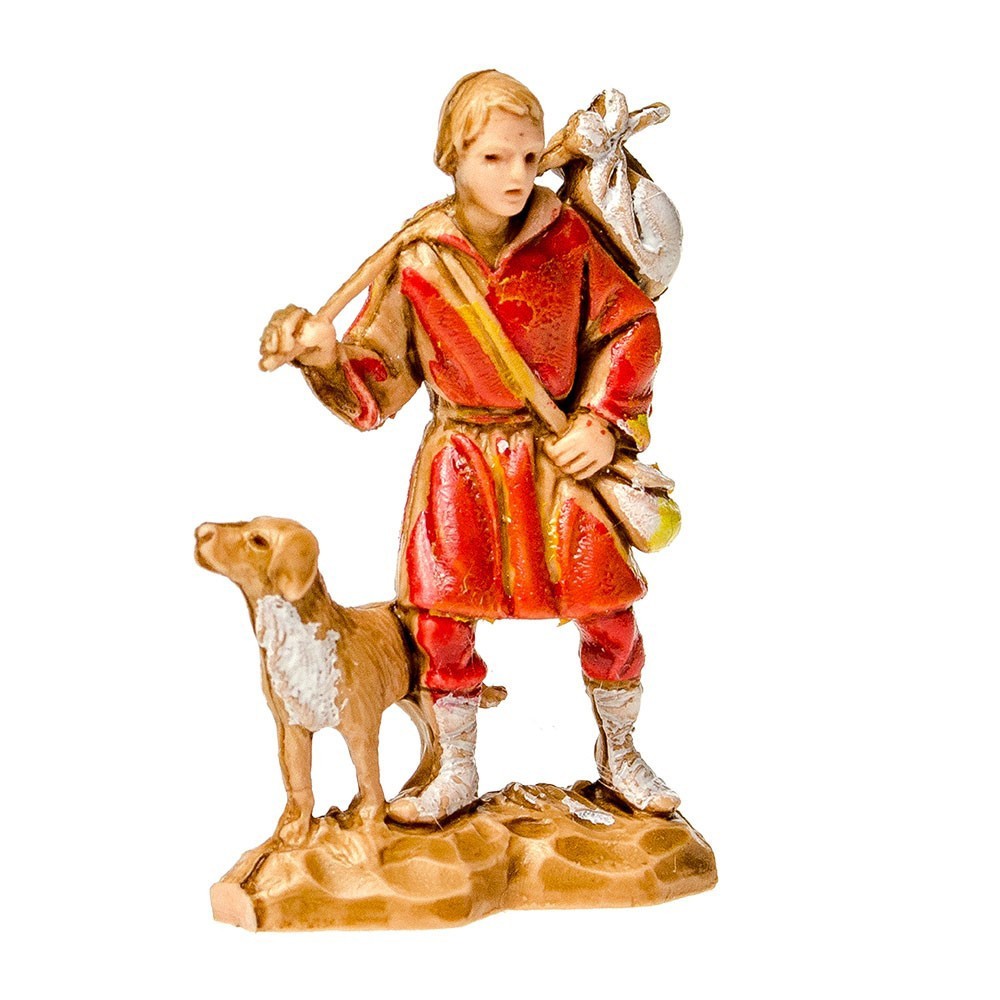 Pastore statuina Viandante con cane 3,5cm - immagine 2