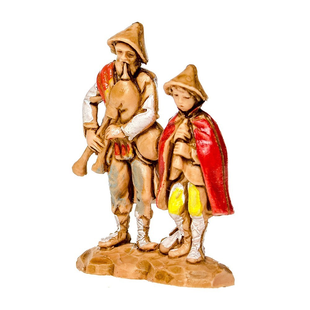 Pastore statuina coppia Zampognari 3,5 cm - immagine 3