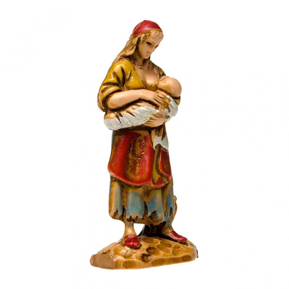 Pastore statuina Zingara con bimbo 3,5 cm - immagine 2