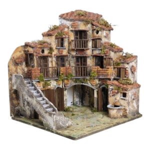 Presepe Caseggiato ad angolo 35x33x43