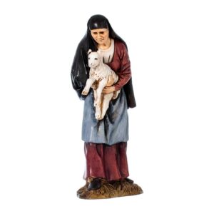 Vecchia con Agnello Landi 12 cm