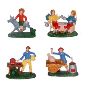 Pastori Doppi 4 pezzi 6,5 cm