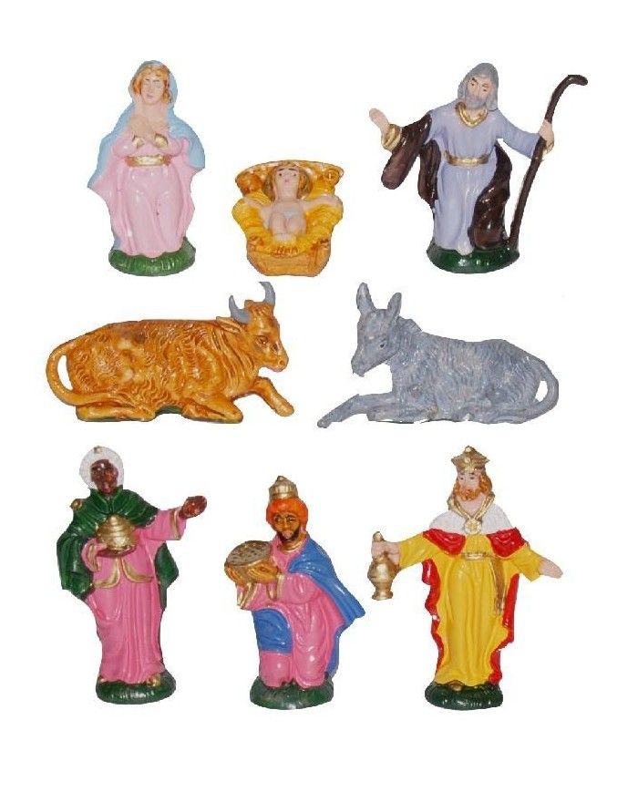 Natività 8 pezzi da 6,5 cm