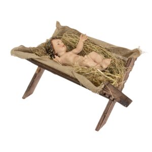 Culla In Legno Pieghevole Con Paglia 15 Cm