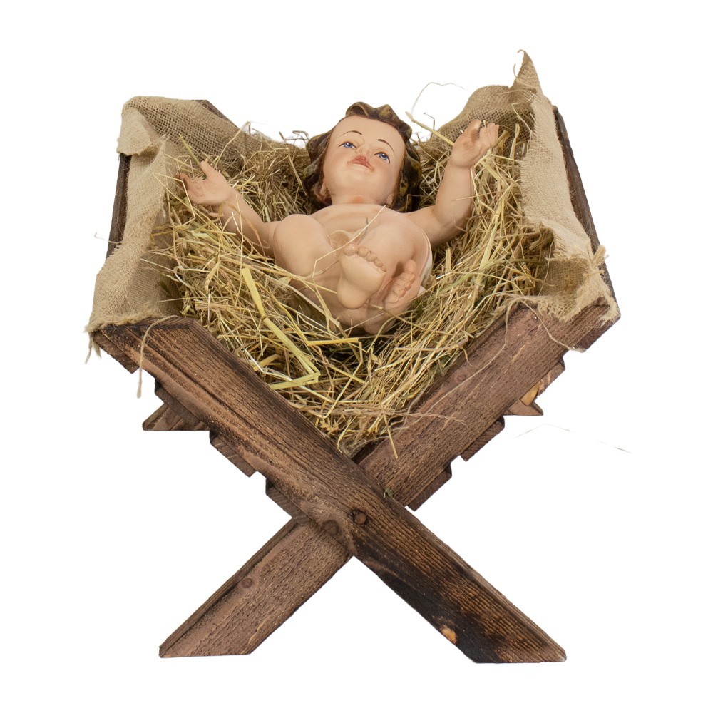 Culla In Legno Pieghevole Con Paglia 30 Cm