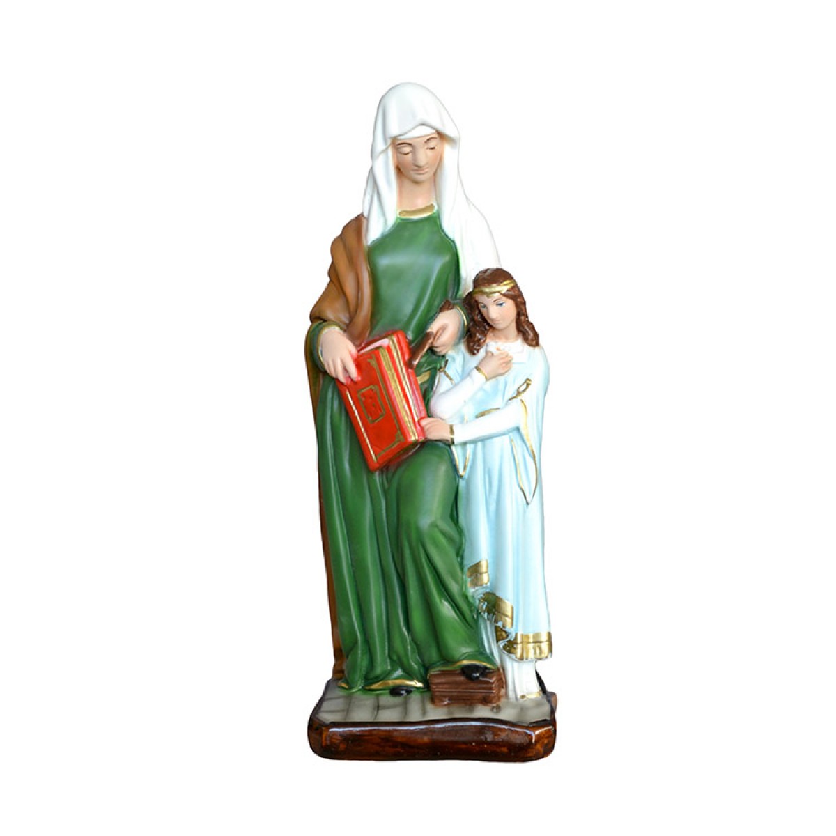 Statua Sant'Anna in resina dipinta 40 cm