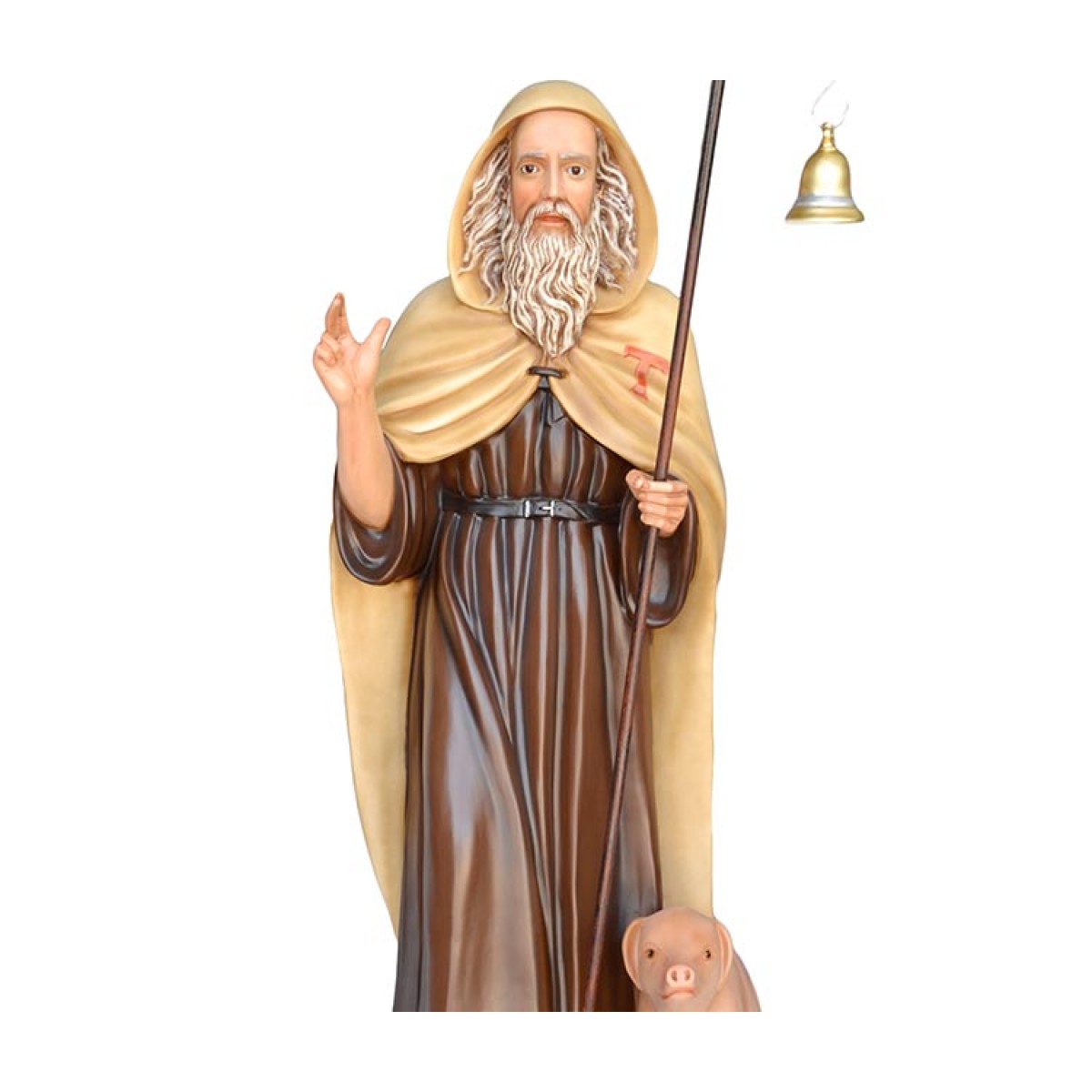 Statua Sant'Antonio Abate in vetroresina 130 cm - immagine 2